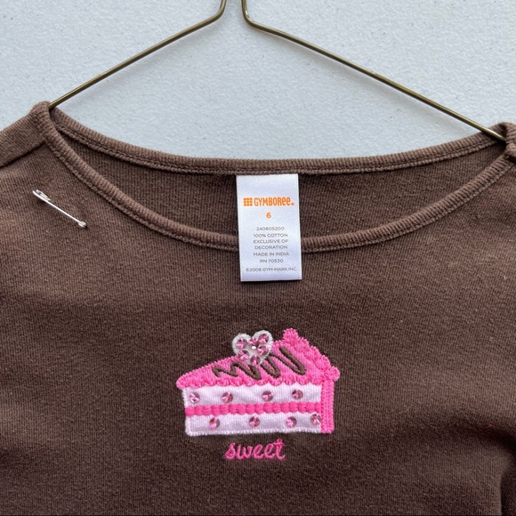 Brown Gymboree "Sweet" shirt Size 6 - Picture 3 of 3